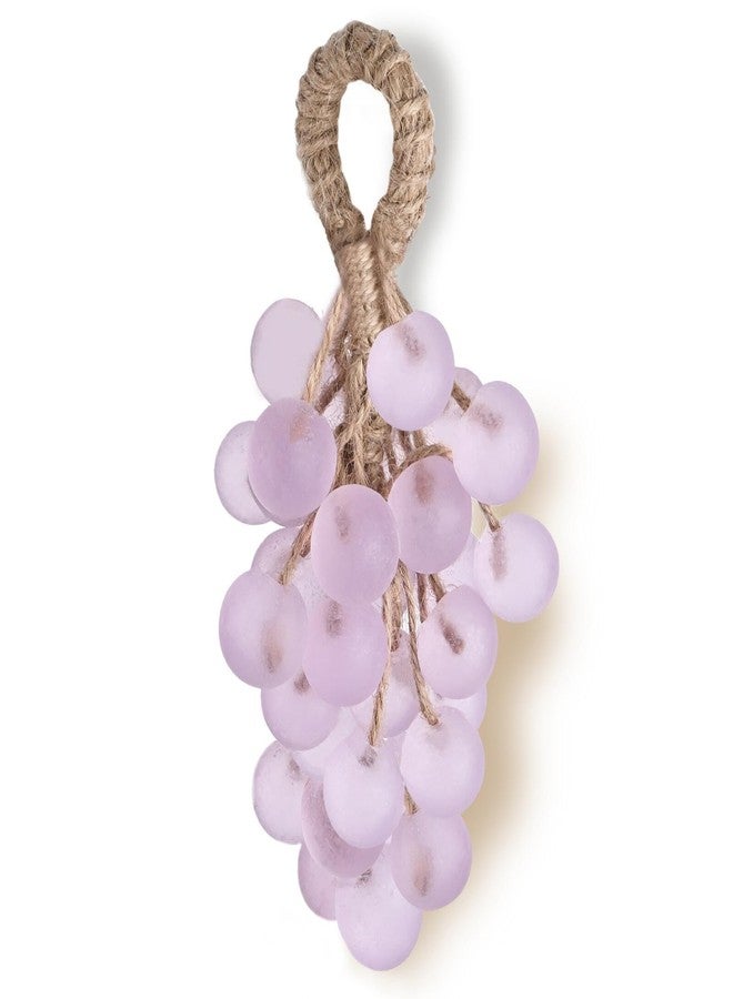 FREEORR Purple Grape Soap on a Rope, Cold-Process Bath Soap, Handmade Grapes Cluster Shaped Soaps, Decorative and Aromatic Artisan Soaps, DIY Home Decor and Gift Choice for Fresh Air, Washing Hands - Image 1